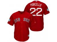 Men Boston Red Sox Rick Porcello #22 2017 Spring Training Grapefruit League Patch Red Cool Base Jersey