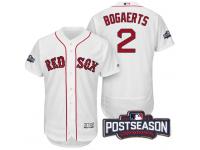 Men Boston Red Sox Xander Bogaerts #2 AL East Division Champions White 2016 Postseason Patch Flex Base Jersey