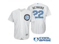 Men Chicago Cubs #22 Jason Heyward Majestic White Fashion 2016 Father's Day Cool Base Jersey
