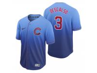 Men Chicago Cubs Daniel Descalso Royal Fade Nike Jersey