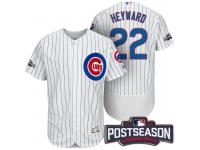Men Chicago Cubs Jason Heyward #22 NL Central Champions White 2016 Postseason Patch Flex Base Jersey