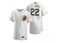 Men Chicago Cubs Jason Heyward Nike White Golden Edition Jersey