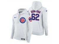 Men Chicago Cubs Jose Quintana Nike White Home Hoodie