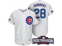 Men Chicago Cubs Kyle Hendricks #28 NL Central Champions White 2016 Postseason Patch Flex Base Jersey