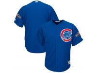 Men Chicago Cubs NL Central Champions Royal 2016 Postseason Patch Cool Base Jersey