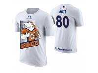 Men Denver Broncos Jake Butt #80 White Cartoon And Comic Artistic Painting T-Shirt