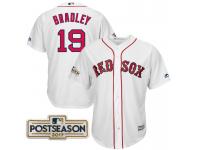 Men Jackie Bradley Jr. #19 Boston Red Sox 2017 Postseason White Cool Base Jersey