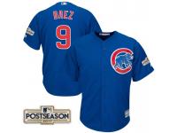Men Javier Baez #9 Chicago Cubs 2017 Postseason Royal Cool Base Jersey