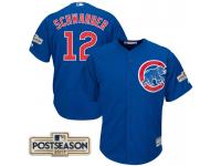 Men Kyle Schwarber #12 Chicago Cubs 2017 Postseason Royal Cool Base Jersey