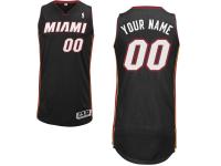 Men Miami Heat adidas Custom Authentic Road Jersey - Black