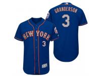 Men New York Mets Curtis Granderson #3 Royal-Gray 2017 Alternate Flex Base Jersey