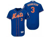 Men New York Mets Curtis Granderson #3 Royal-Orange 2017 Alternate Flex Base Jersey