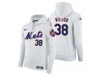 Men New York Mets Justin Wilson Nike White Home Hoodie
