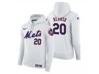 Men New York Mets Pete Alonso Nike White Home Hoodie