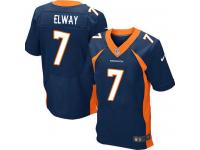 Men Nike NFL Denver Broncos #7 John Elway Authentic Elite Navy Blue Jersey
