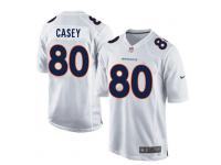 Men Nike NFL Denver Broncos #80 James Casey Game White Jersey