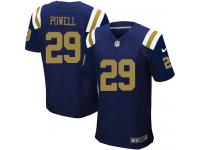 Men Nike NFL New York Jets #29 Bilal Powell Authentic Elite Navy Blue Jersey