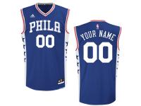 Men Philadelphia 76ers adidas 2015 Custom Replica Road Jersey - Royal