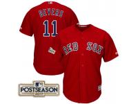 Men Rafael Devers #11 Boston Red Sox 2017 Postseason Scarlet Cool Base Jersey