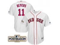 Men Rafael Devers #11 Boston Red Sox 2017 Postseason White Cool Base Jersey