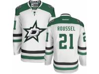 Men Reebok Dallas Stars #21 Antoine Roussel Premier White Away NHL Jersey