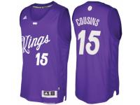 Men Sacramento Kings #15 DeMarcus Cousins Purple 2016 Christmas Day NBA Swingman Jersey