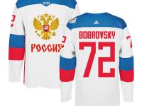 Men Team Russia #72 Seregi Bobrovsky 2016 World Cup of Hockey White Adidas Jerseys