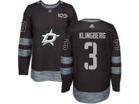 Men's Adidas Dallas Stars #3 John Klingberg Premier Black 1917-2017 100th Anniversary NHL Jersey