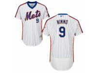 Men's Authentic New York Mets #9 Brandon Nimmo Majestic Alternate White-Royal Flex Base Jersey