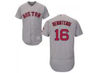 Men's Boston Red Sox #16 Andrew Benintendi Majestic Road Gray Flex Base Authentic Collection Jersey