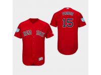 Men's Boston Red Sox 2019 Spring Training Dustin Pedroia Flex Base Jersey Scarlet