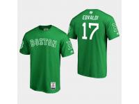Men's Boston Red Sox 2019 St. Patrick's Day #17 Green Nathan Eovaldi T-Shirt
