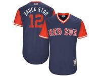 Men's Boston Red Sox Brock Holt Brock Star Majestic Navy 2017 Players Weekend Jersey