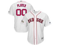 Men's Boston Red Sox Majestic White 2017 Postseason Cool Base Custom Jersey