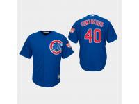 Men's Chicago Cubs 2019 Spring Training #40 Royal Willson Contreras Cool Base Jersey