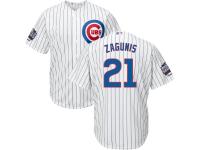 Men's Chicago Cubs #21 Mark Zagunis Majestic Home White 2016 World Series Champions Cool Base Jersey