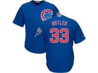 Men's Chicago Cubs #33 Eddie Butler Majestic Alternate Royal 2016 World Series Champions Cool Base Jersey