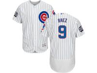 Men's Chicago Cubs #9 Javier Baez Majestic White 2016 World Series Bound Home Flex Base Authentic Jersey