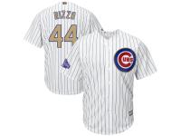 Men's Chicago Cubs Anthony Rizzo Majestic White 2017 Gold Program Cool Base Player Jersey