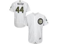 Men's Chicago Cubs Anthony Rizzo Majestic White Fashion 2016 Memorial Day Flex Base Jersey