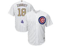 Men's Chicago Cubs Ben Zobrist Majestic White 2017 Gold Program Cool Base Player Jersey