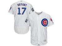 Men's Chicago Cubs Kris Bryant Majestic White 2016 World Series Bound Home Flex Base Authentic Jersey