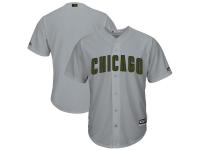 Men's Chicago Cubs Majestic Gray 2017 Memorial Day Cool Base Team Jersey