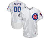 Men's Chicago Cubs Majestic White 2016 World Series Bound Home Custom Authentic Flex Base Jersey