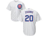Men's Chicago Cubs Majestic White-Royal Cool Base #20 Mark Zagunis Jersey