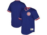 Men's Chicago Cubs Mitchell & Ness Royal Big & Tall Mesh V-Neck Jersey