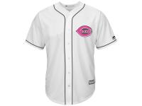 Men's Cincinnati Reds Majestic White Fashion 2016 Mother's Day Cool Base Replica Team Jersey