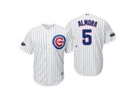 Men's Cubs 2018 Postseason Home White Albert Almora Jr Cool Base Jersey