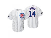 Men's Cubs 2018 Postseason Home White Ernie Banks Cool Base Jersey