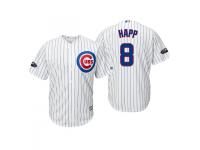 Men's Cubs 2018 Postseason Home White Ian Happ Cool Base Jersey